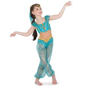 Dance Costume Wish Come True  20415 Intermediate Child Green  Jazz